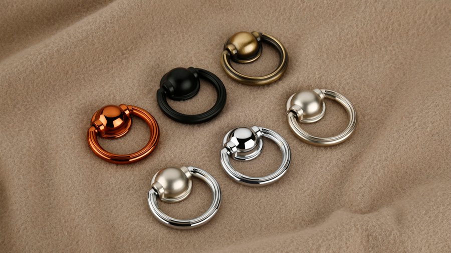 Black Finish Ring Handle